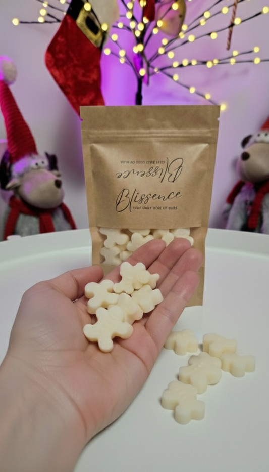 Pungă cu „Picături de bliss” - omuleți turtă dulce din ceară de soia